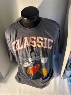 Mickey Mouse 'Classic' Graphic Tee - Dark Gray